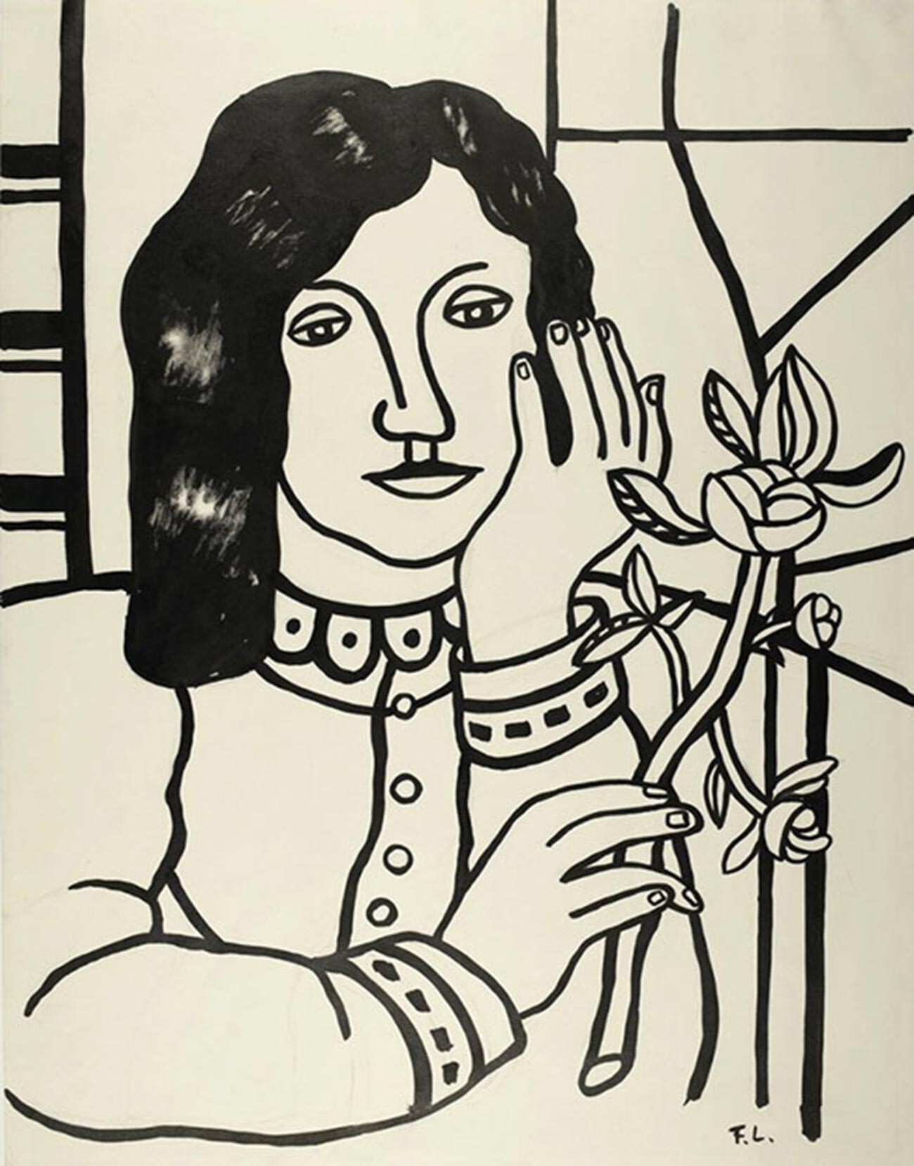 Фернан Леже. «Портрет Нади с цветком». Около 1948