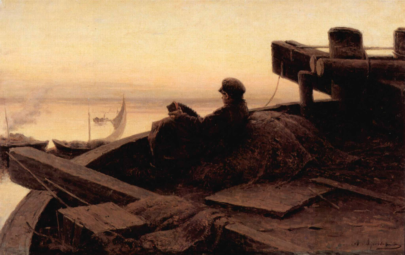 Di Sungai Volga, 1889.