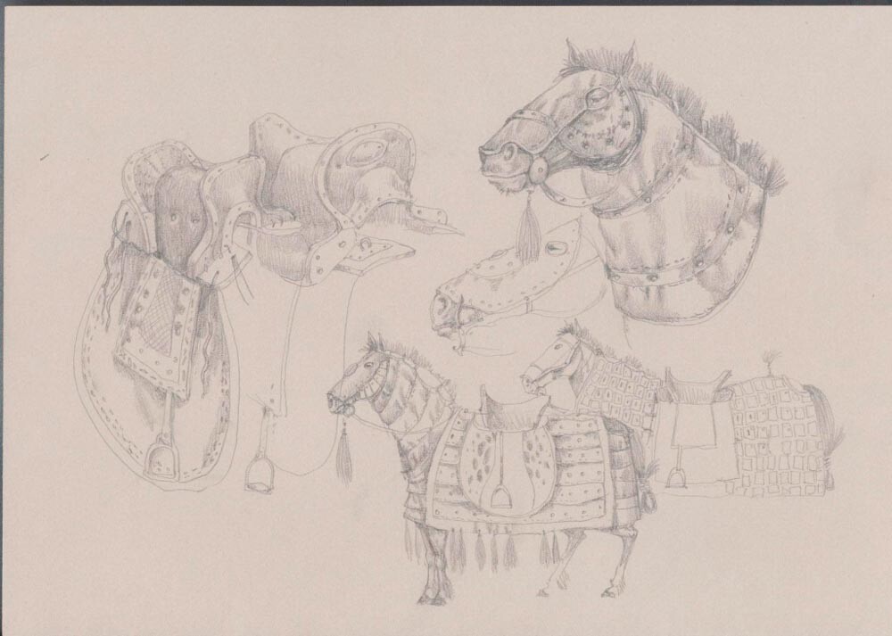 Sketches for ‘Mongol’ movie costumes