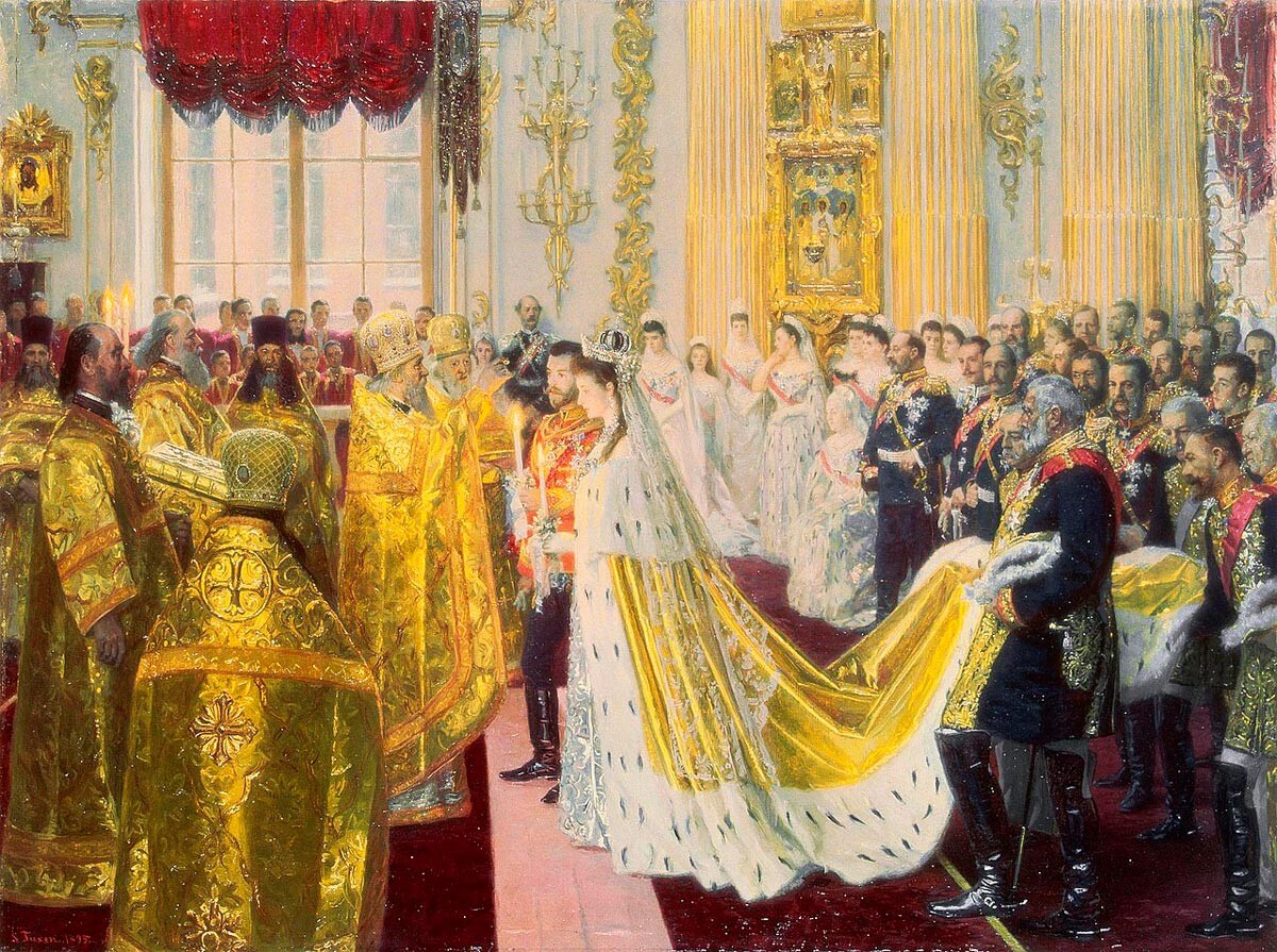 Laurits Tuxen. La boda del zar Nicolás II. 1895