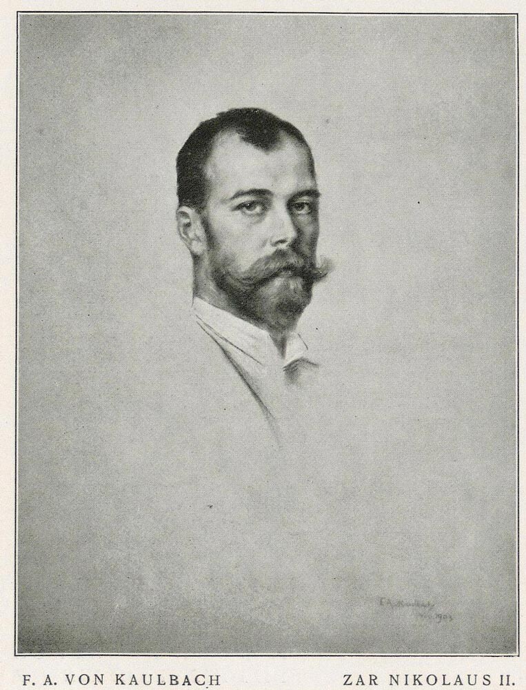 Friedrich August von Kaulbach. Retrato de Nicolás II de Rusia, 1903


