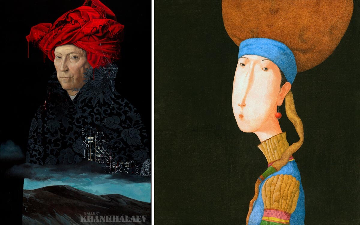 Jan van Eyck II était là (à gauche), Jeune fille avec boucle d'oreille en corail