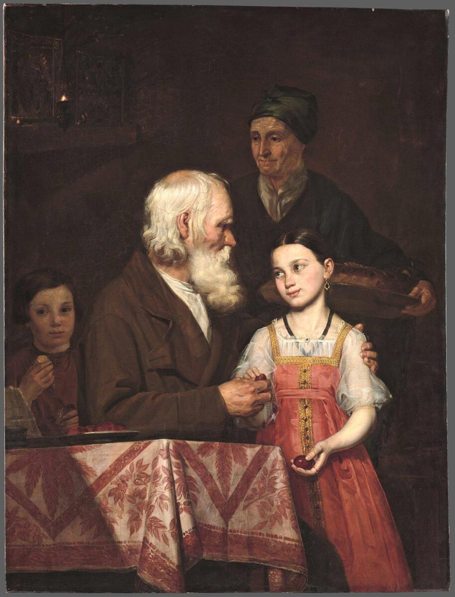 『復活祭』、M.モーホフ画、1842年