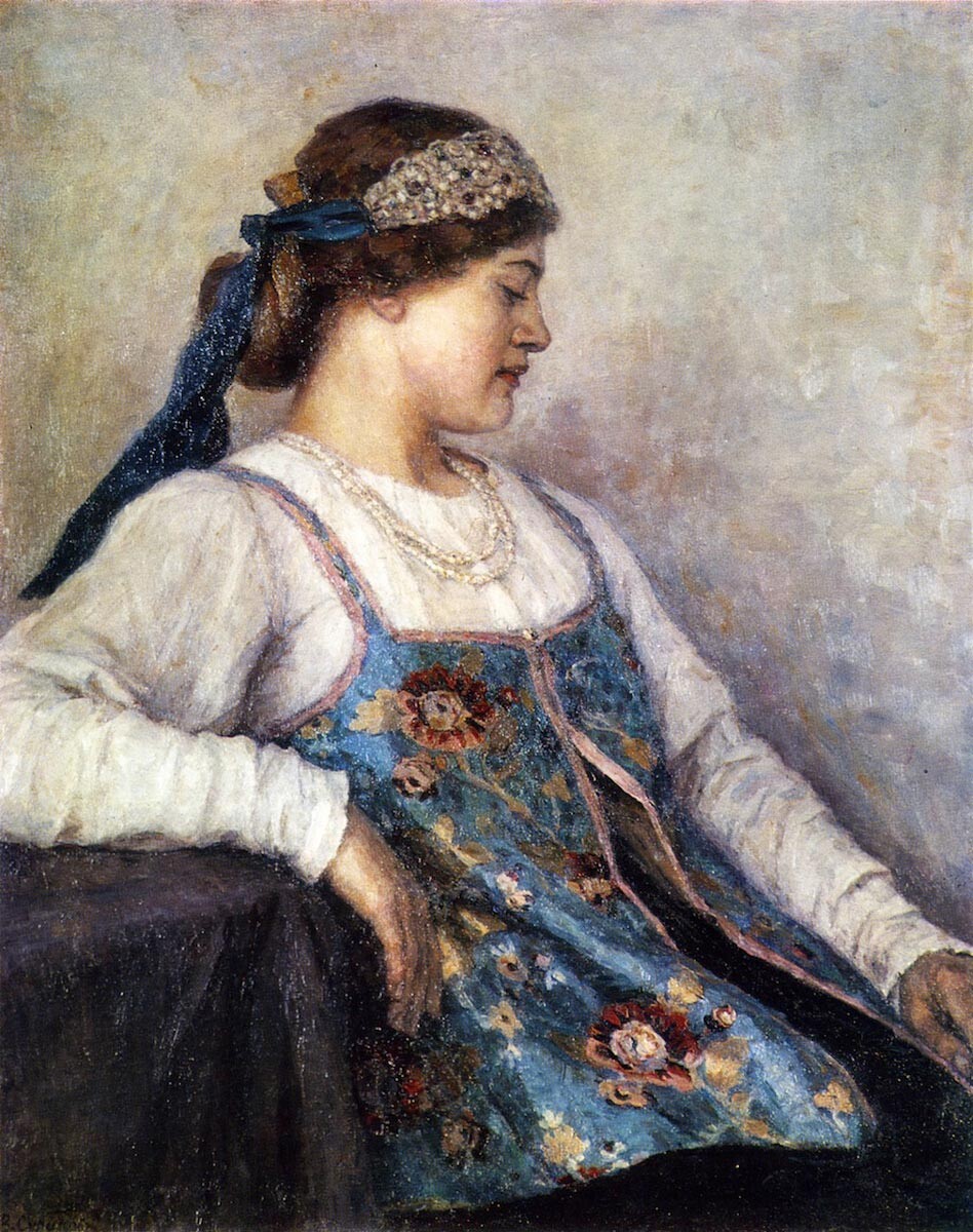 Vassili Sourikov. Portrait de Natalia Fiodorovna Matveïeva, 1909 