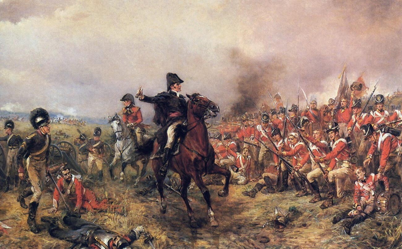 Vojvoda od Wellingtona u bitci kod Waterlooa 