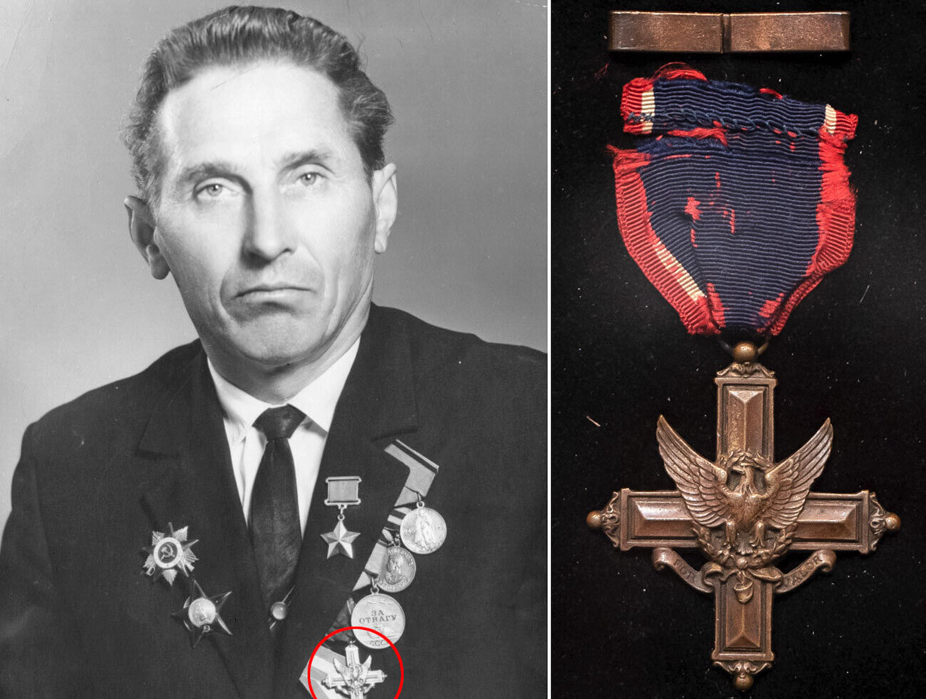 Херој на Советскиот Сојуз Фјодор Леонтјевич Трофимов // Крст „За исклучителни заслуги“


