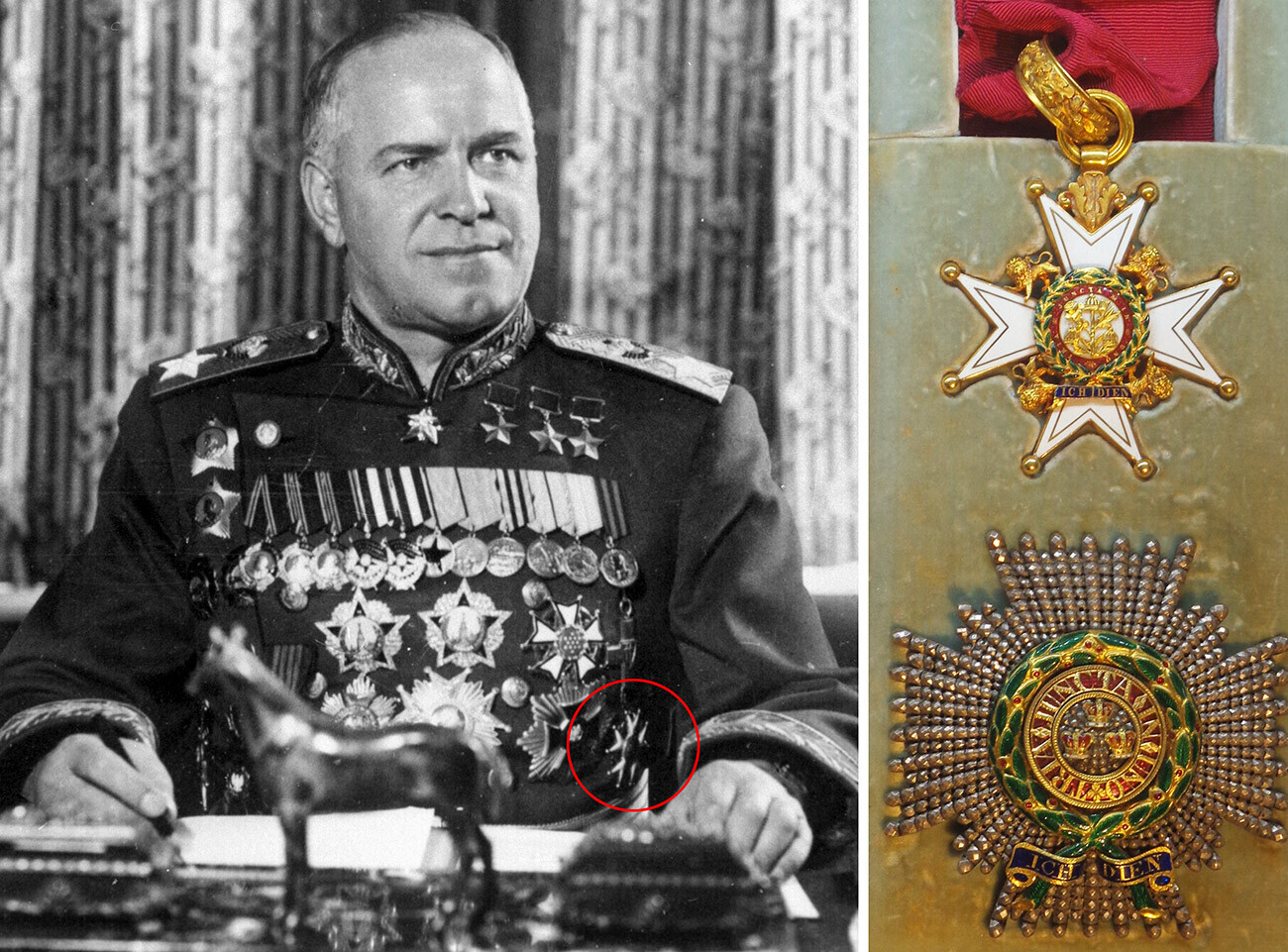 Маршалот на Советскиот Сојуз Георгиј Жуков.// Орден на Почесниот витез командир

