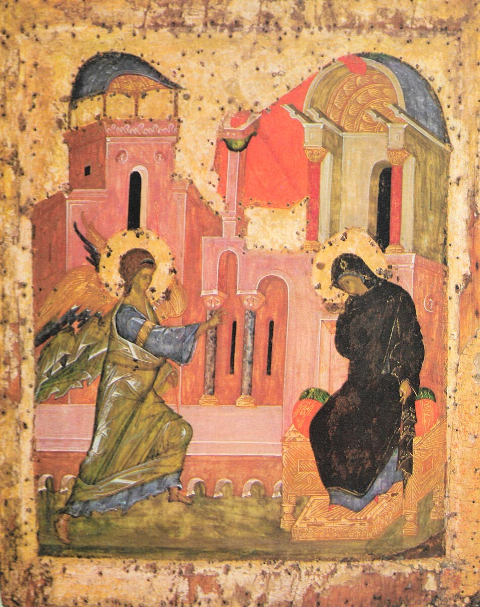 Die Verkündigung in der russischen Kunst, 14. Jahrhundert, Tretjakow-Galerie.