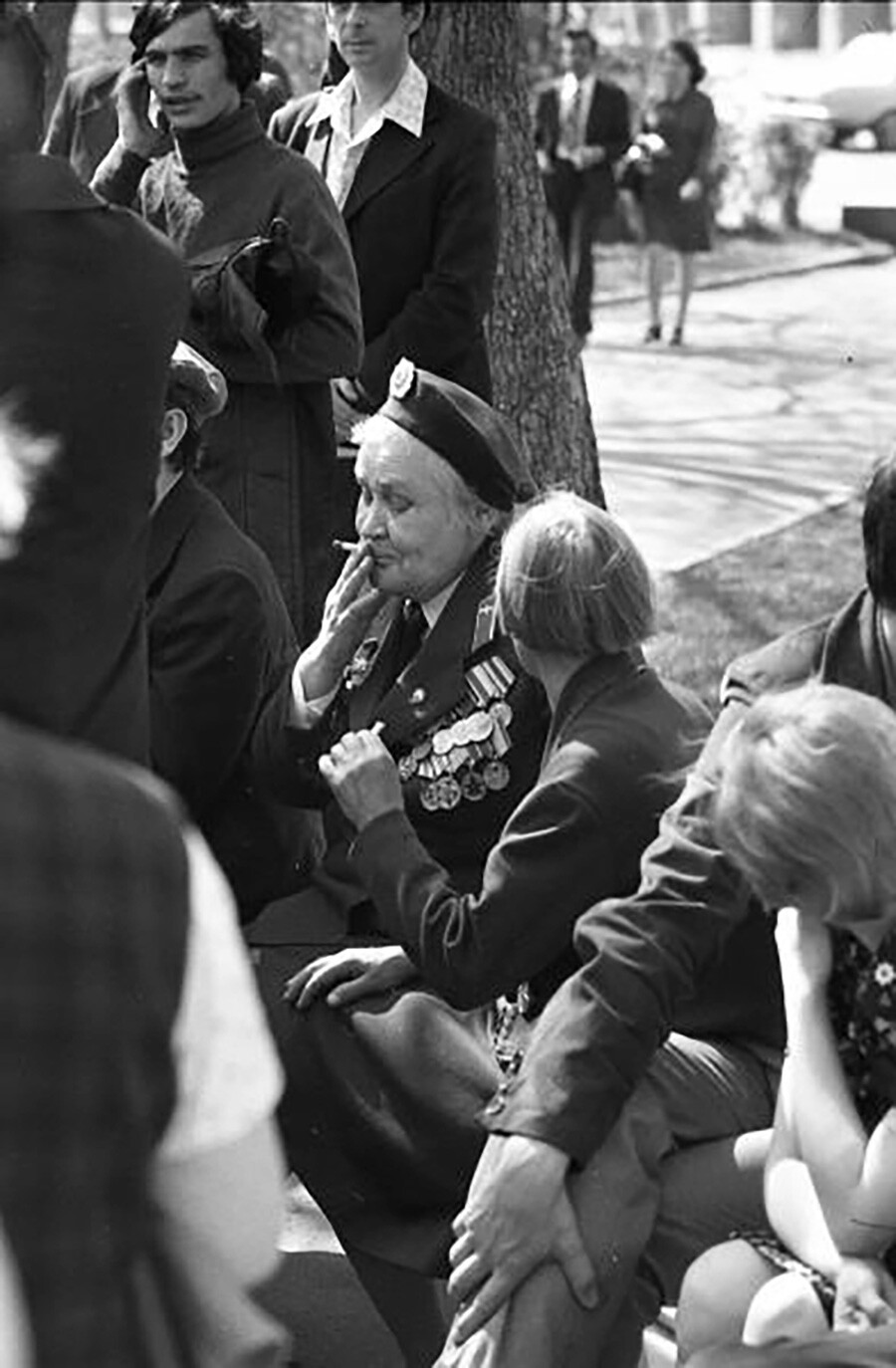 Eine Veteranin in Moskau (1977).