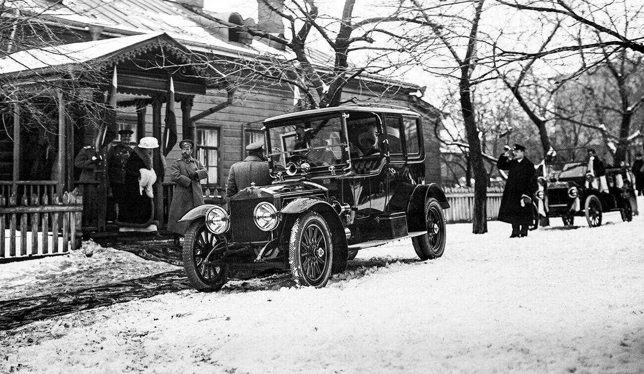 Nicholas II and his Rolls-Royce