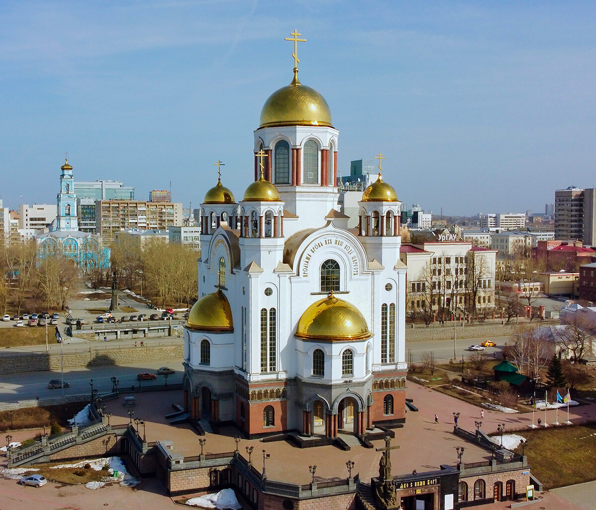 The Church of All Saints on Blood in Yekaterinburg was built in early 2000s on the site of the Ipatiev House where the tsar's family was killed