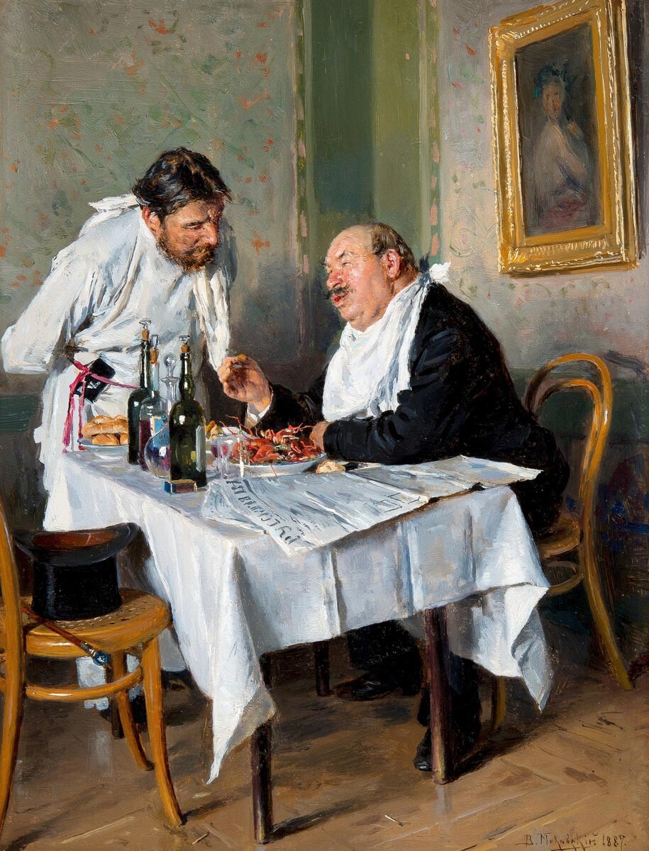 Vladimir Makovsky. In a tavern, 1887 