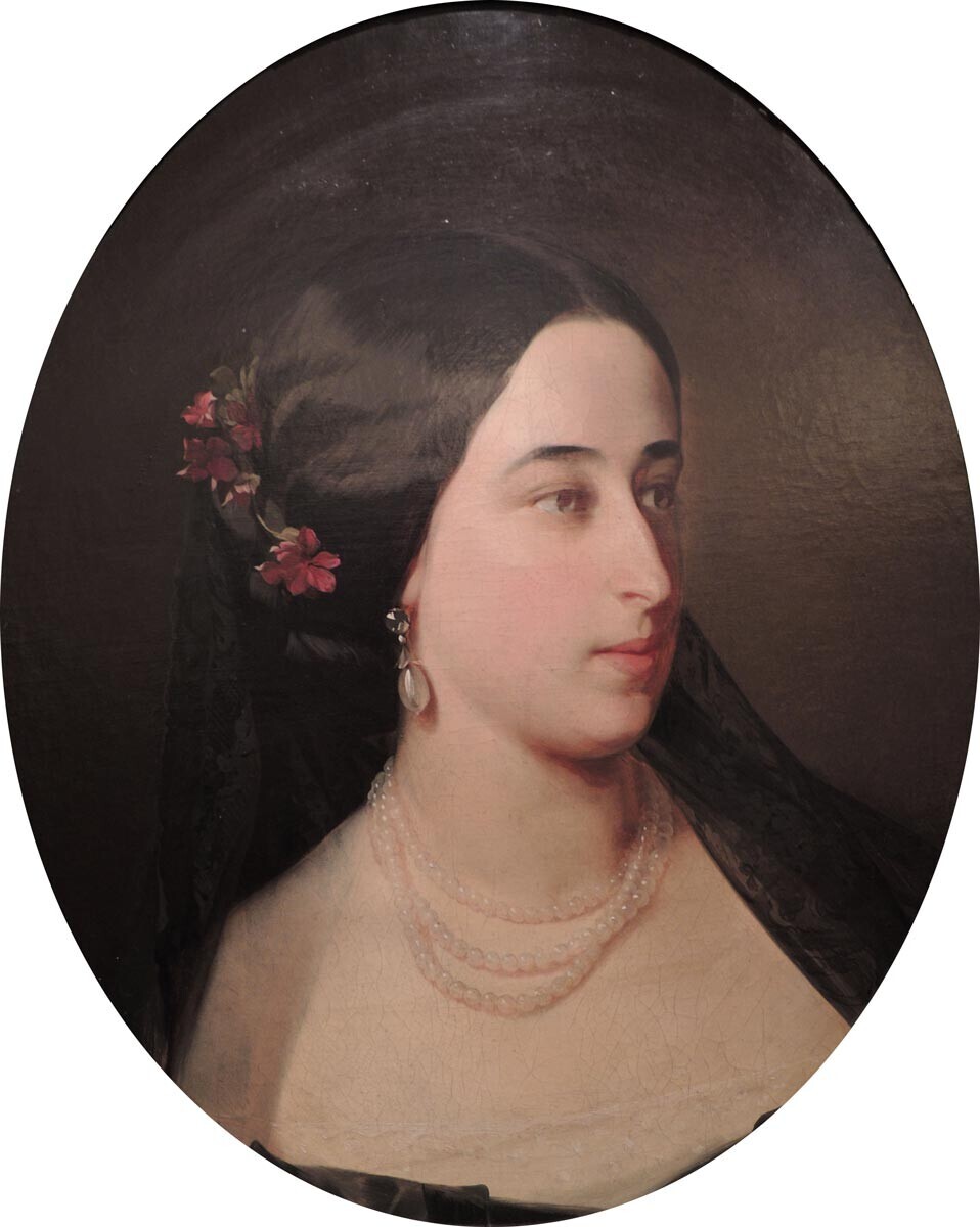 Ivan Makarov. Potret Maria Gartung, putri sulung Alexander Pushkin dan Natalya Goncharova