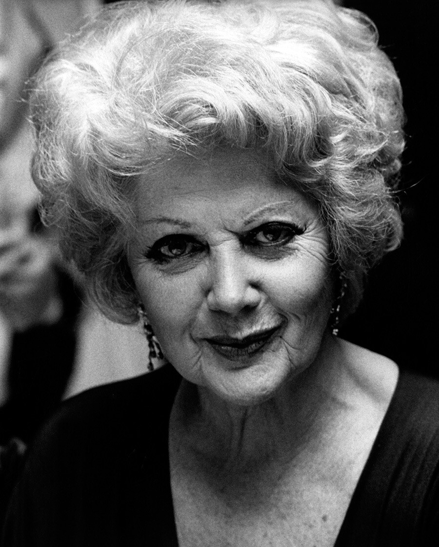 Stella Adler at Macy's in New York City, 1978.