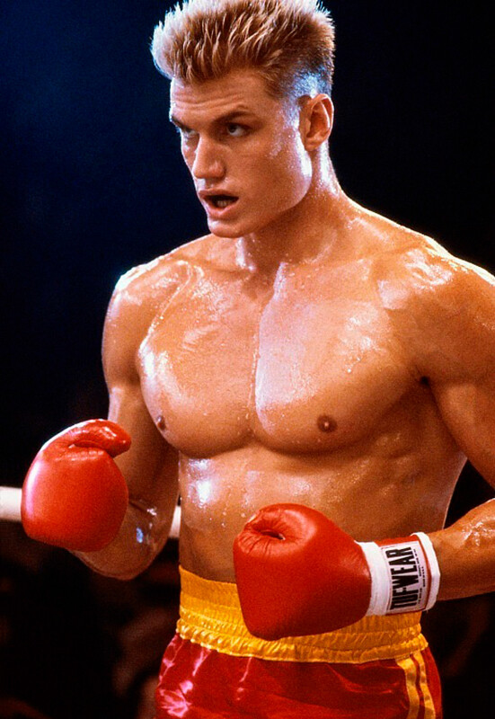 Dolph Lundgren als Iwan Drago in „Rocky IV – Der Kampf des Jahrhunderts“ (1985).

