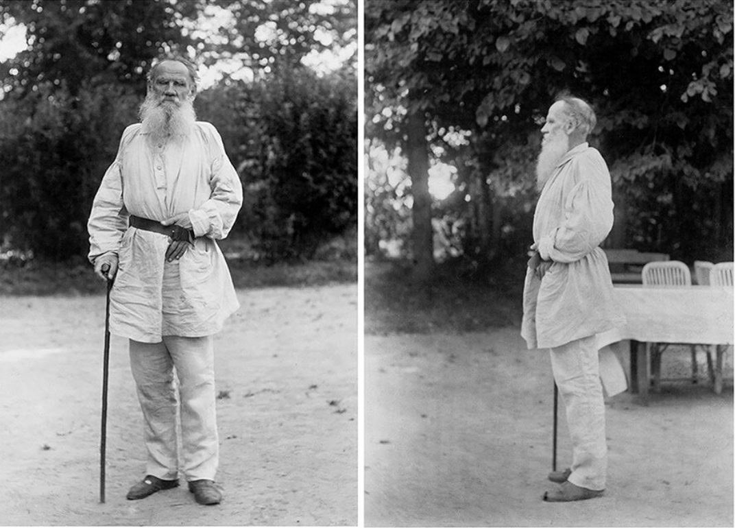 Tolstoi in Jasnaja Poljana, 1897. Foto von seiner Frau Sofia.