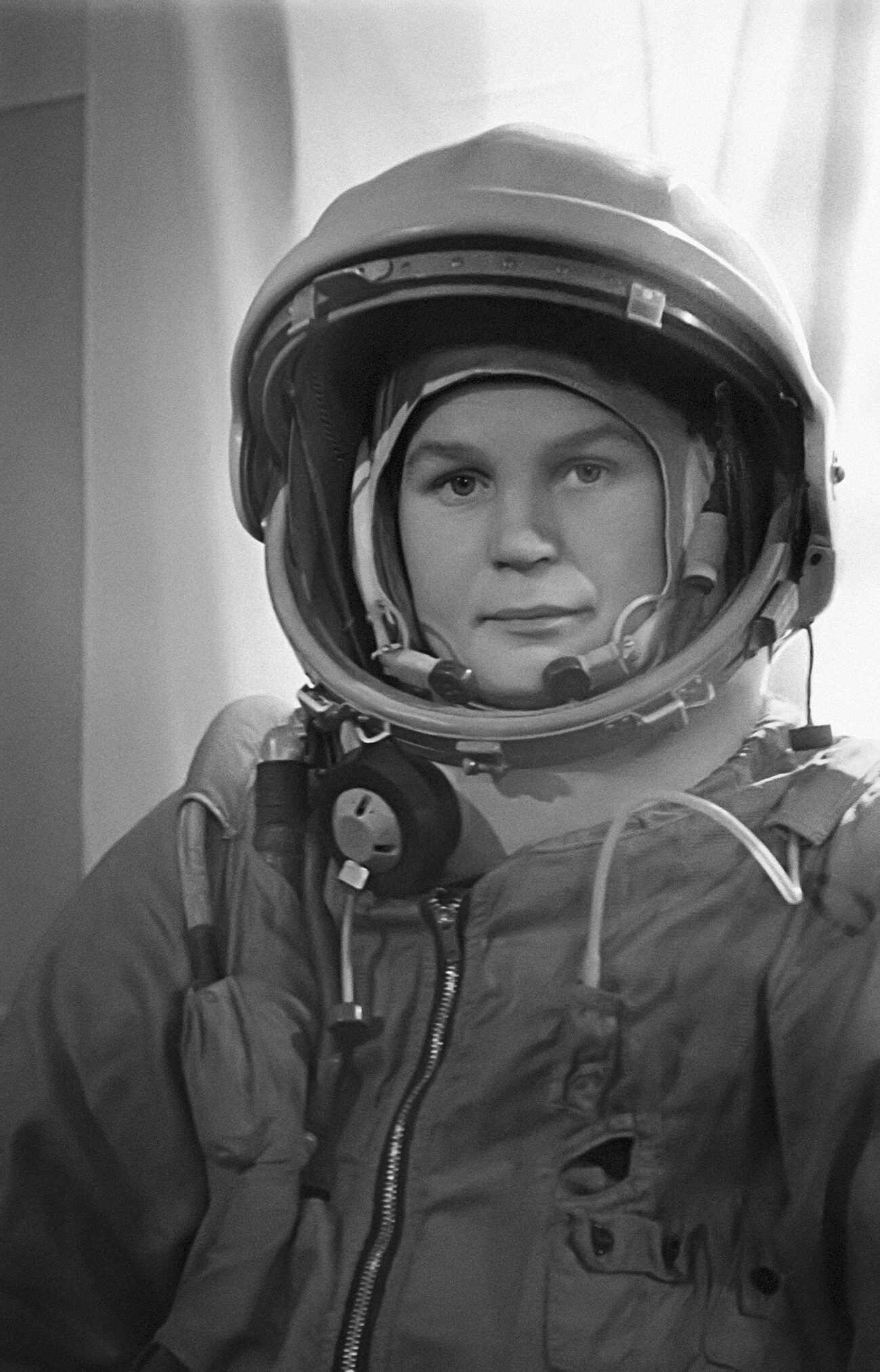 Kozmonavtka Valentina Tereškova pred izstrelitvijo.