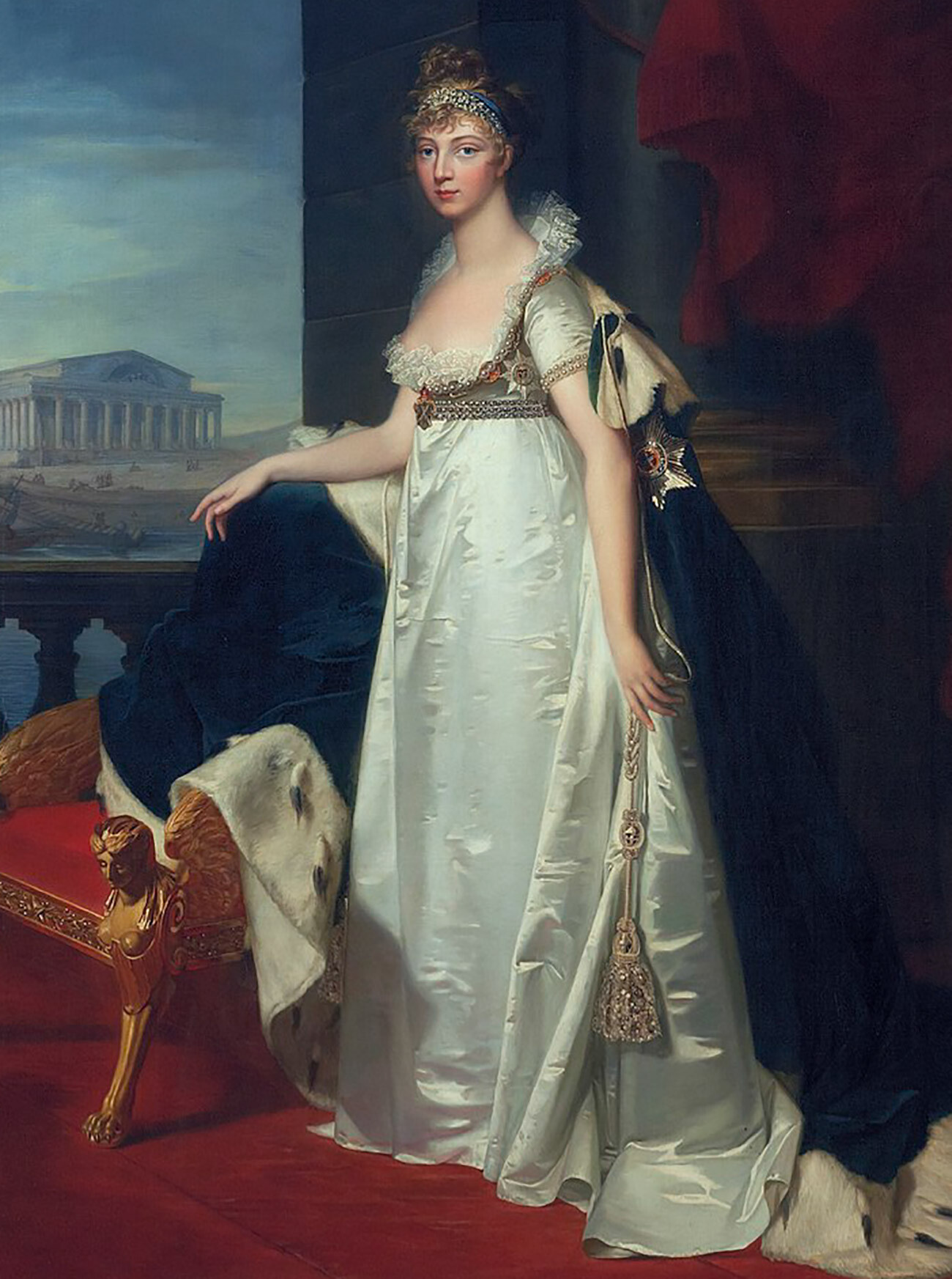 La emperatriz Elizabeta Alexéievna. Jean-Laurent Mosnier
