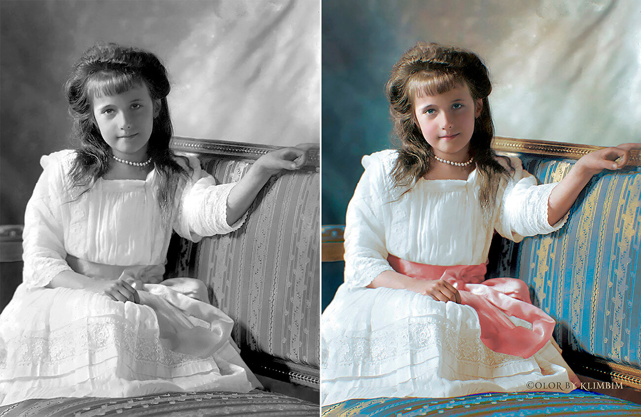 Anastasia wurde 1901 geboren und war die vierte Tochter von Nikolaus und Alexandra.