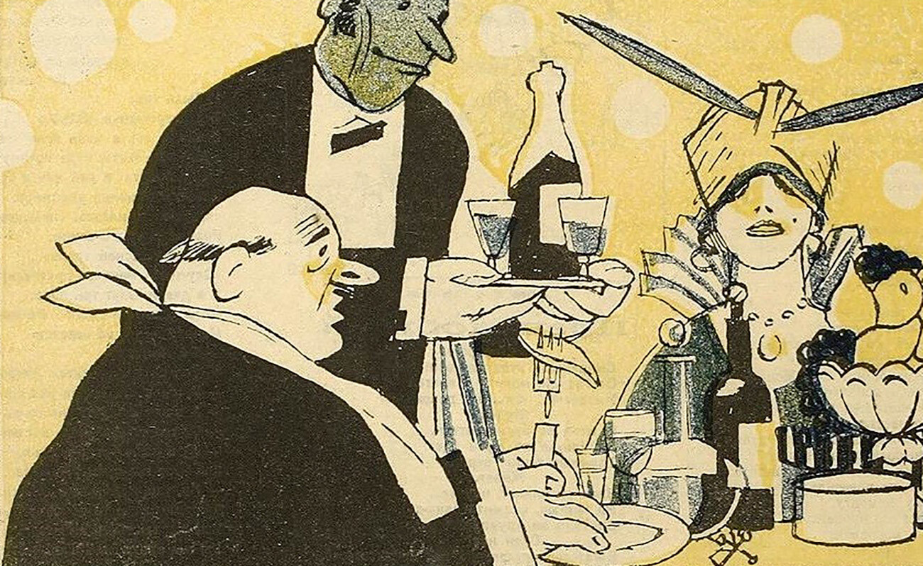 Illustrazione di un ristorante dell'epoca della NEP