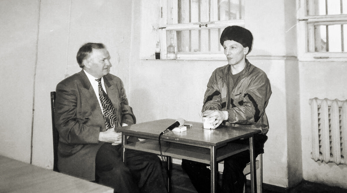 Maduev under interrogation.