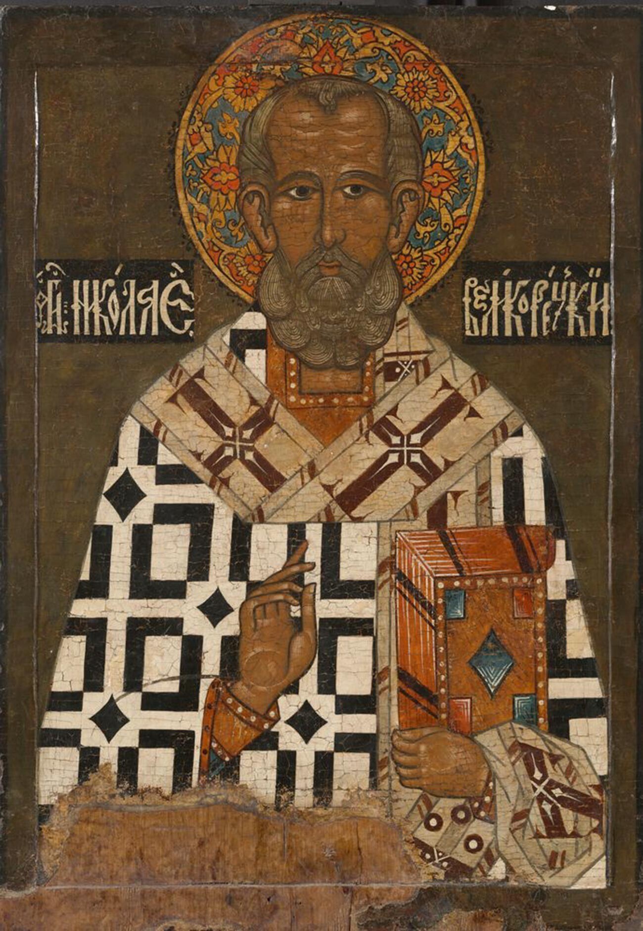 Свети Николај Чудотворец (Никола Великорецки). Крај на XVI век, Вологда (Третјаковска галерија)


