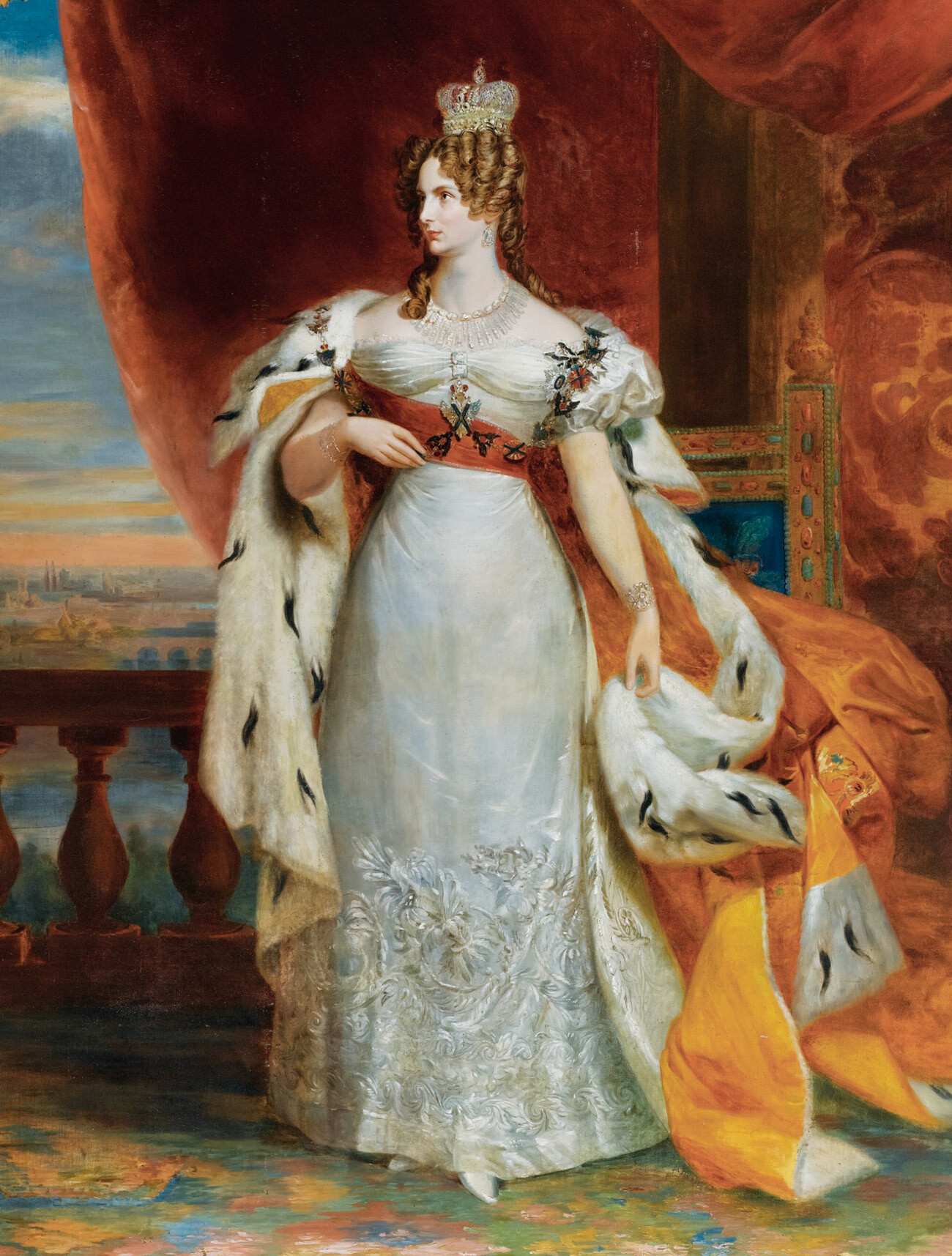 Portrait du couronnement de l'impératrice Alexandra Féodorovna