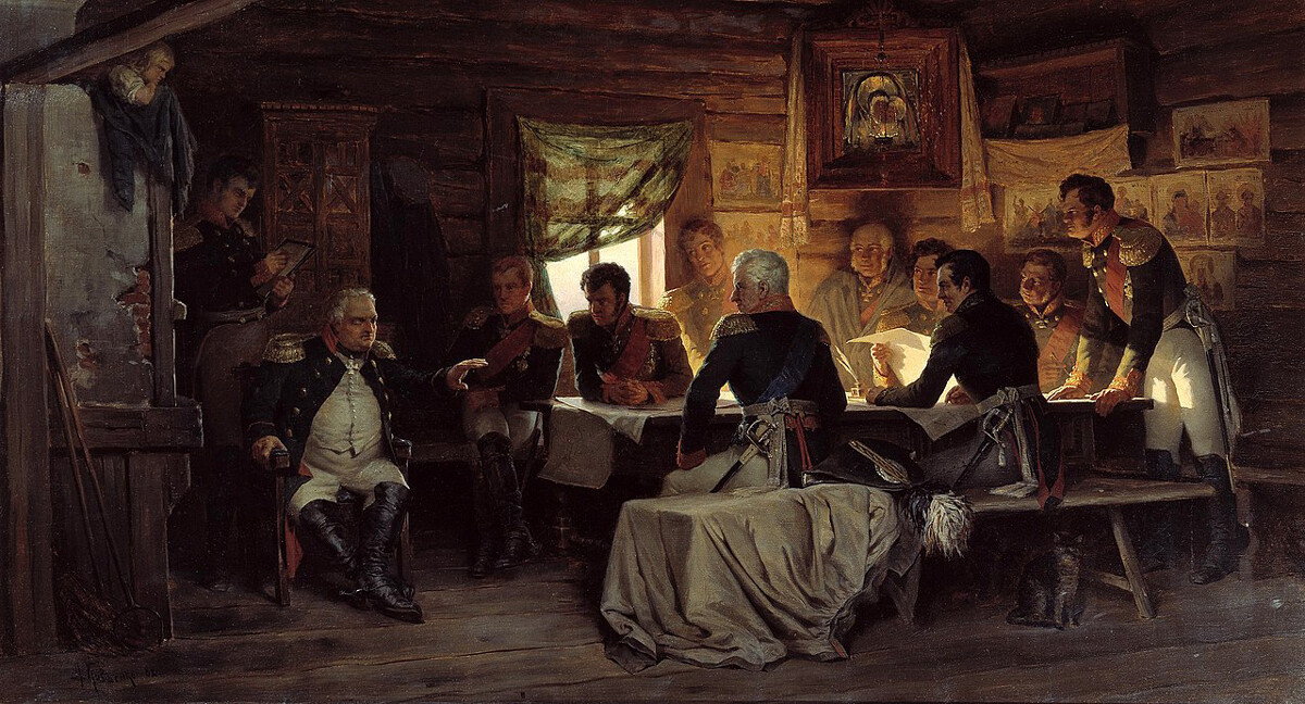 'Consejo en Fili', 1880, Alexéi Kivshenko 