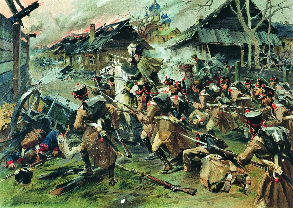 'Batalla de Maloyaroslávets el 12 de octubre de 1812', Nikolái Samókish
