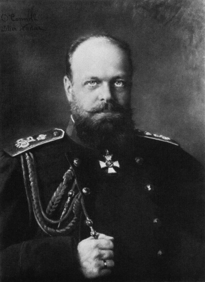 Alexandre 3°, tsar da Rússia, antes de 1896.
