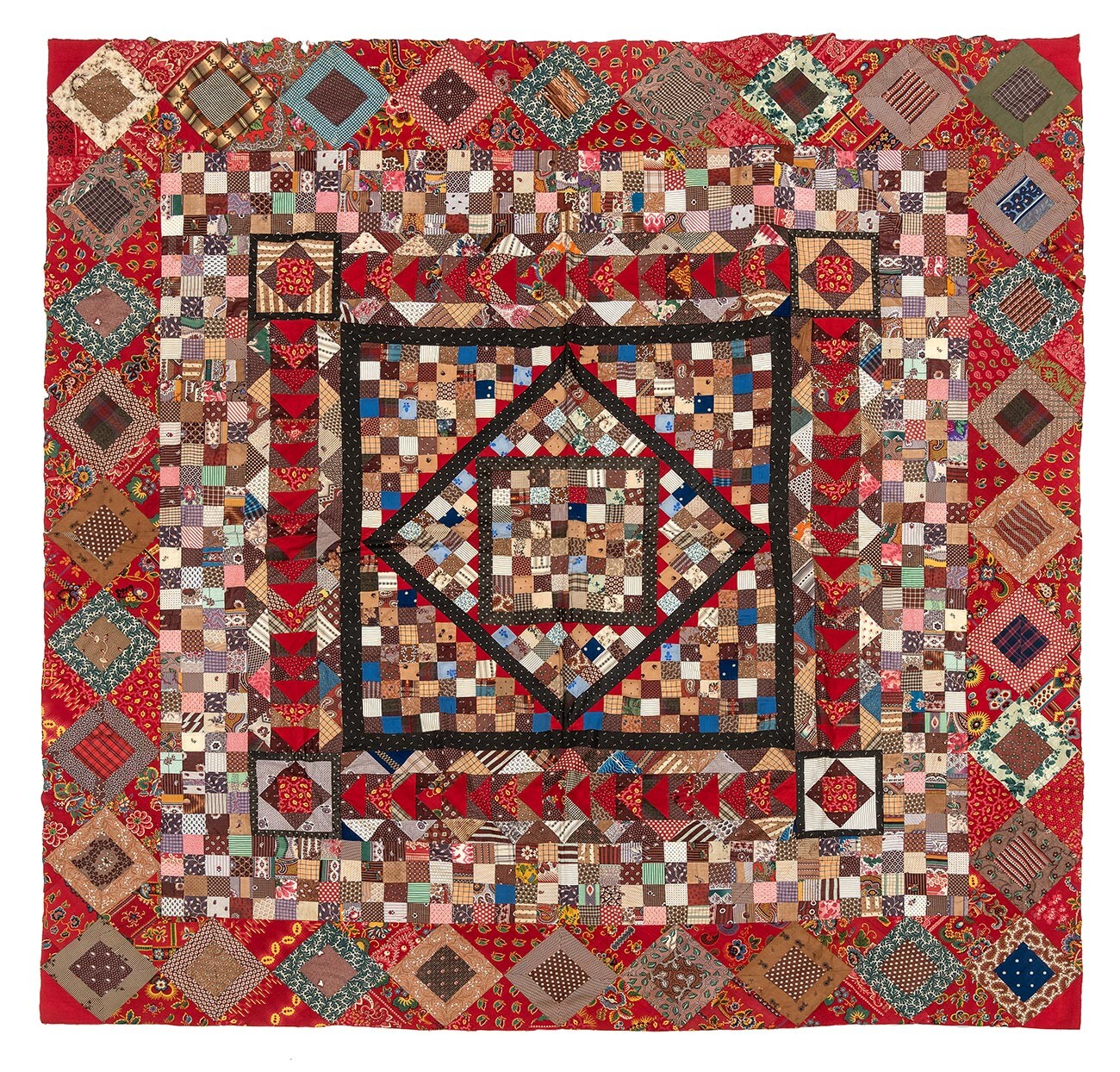 Patchwork blanket. Late 19th century. Kazan 