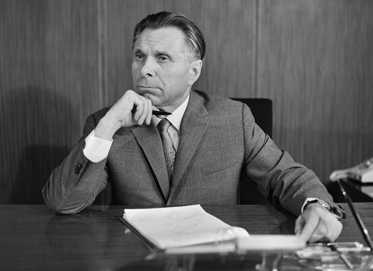 Nikolái Shchelokov, miembro del Comité Central del PCUS, Ministro del Interior de la URSS.