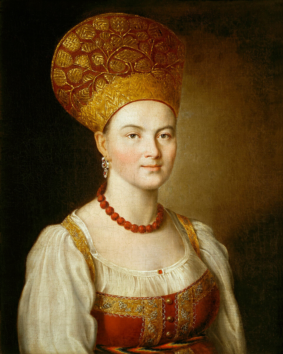 Ivan Argounov. Portrait d'une paysanne, 1784
