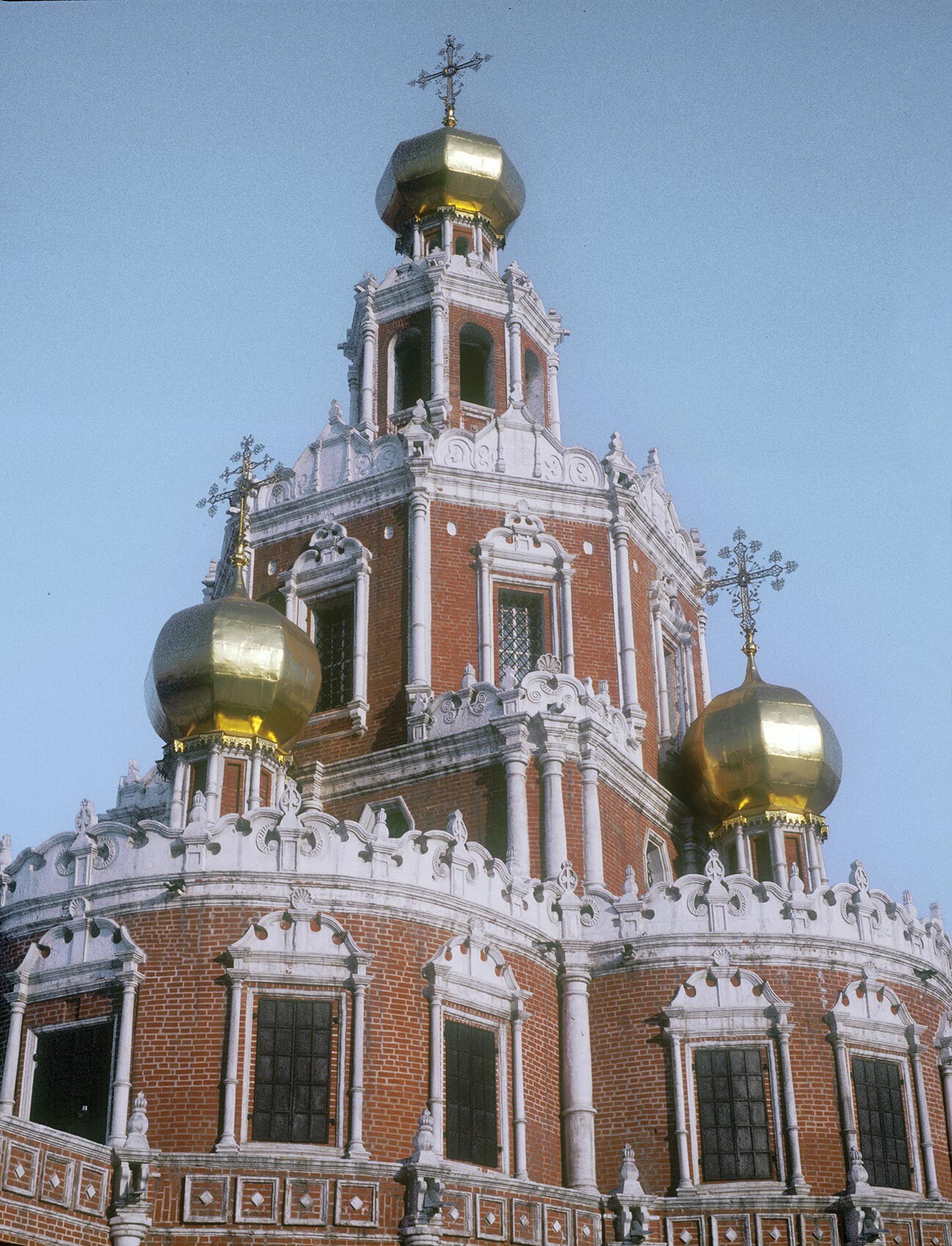 Church of the Intercession at Fili. Southwest view. February 1, 1984