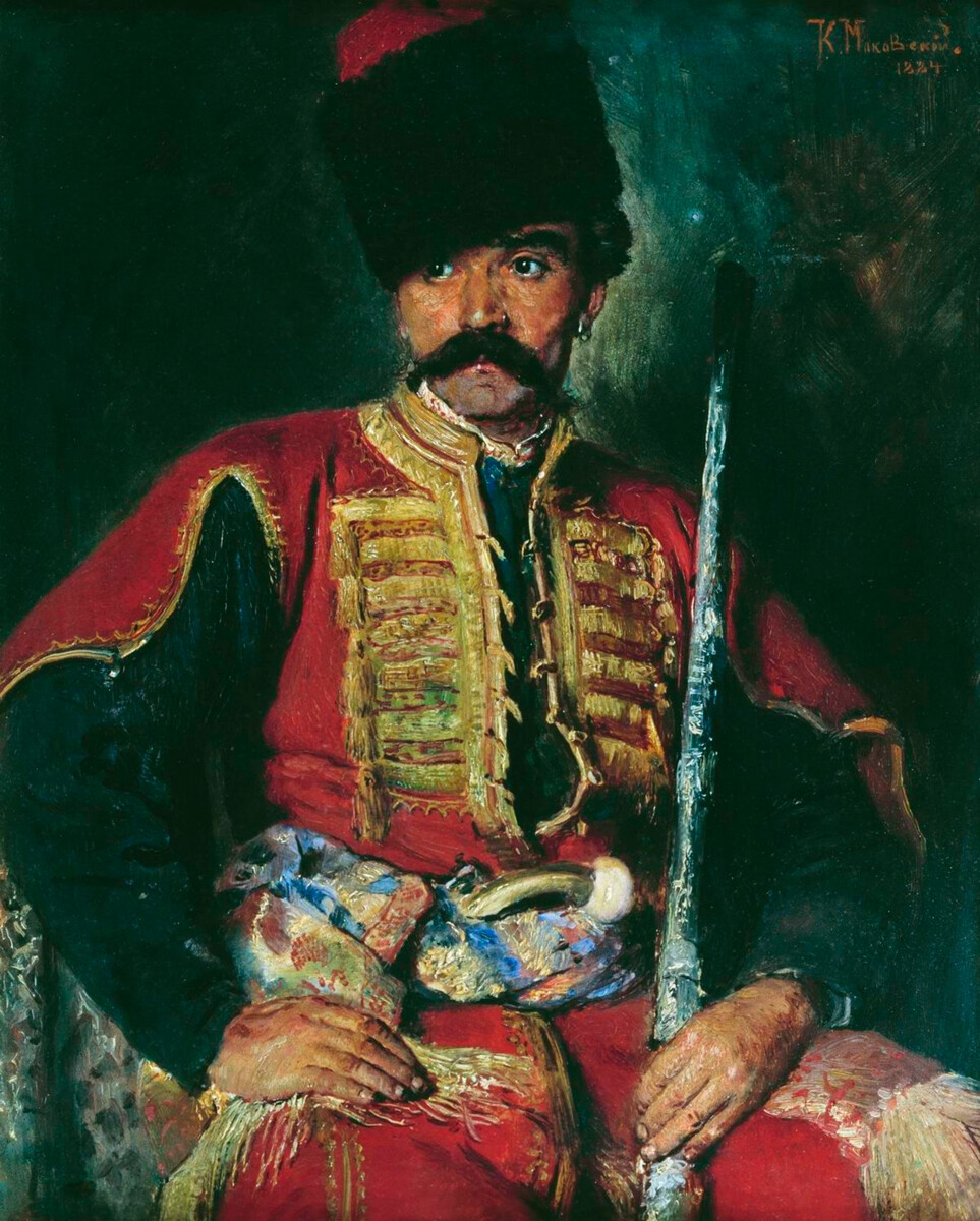 ザポロージエのコサック、1884年、コンスタンチン・マコフスキー画