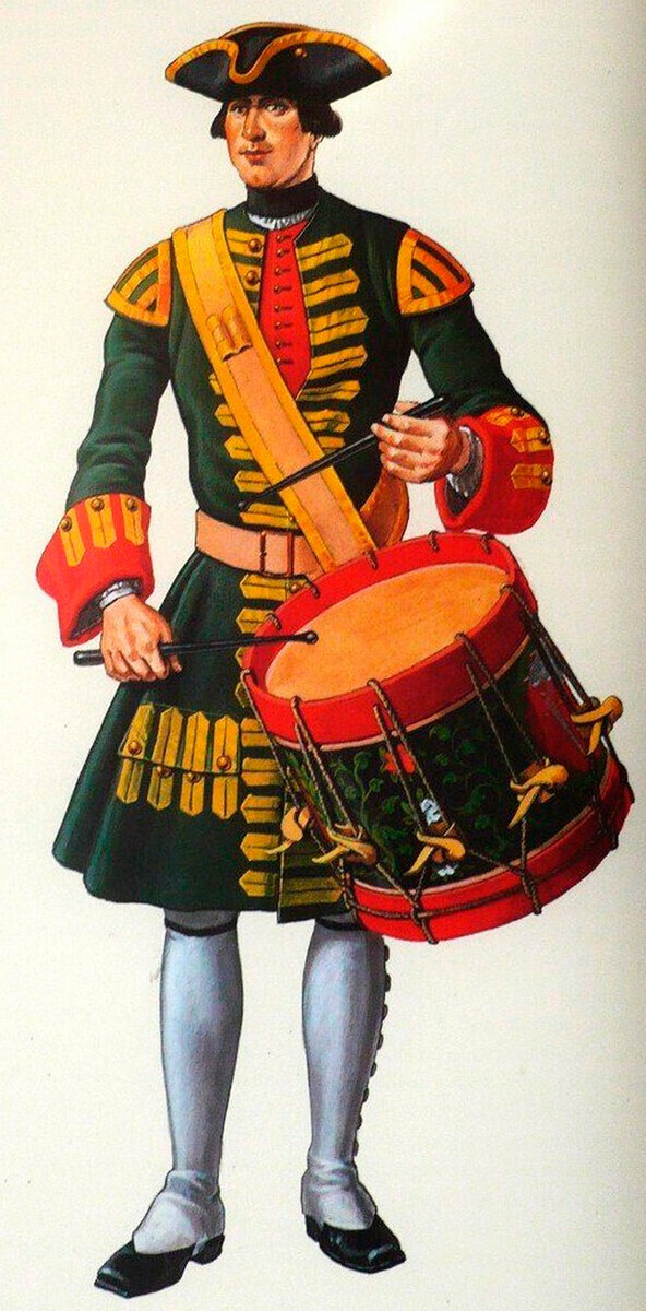 Тапан на Царската гарда на Преображенскиот полк, 1708 година.

