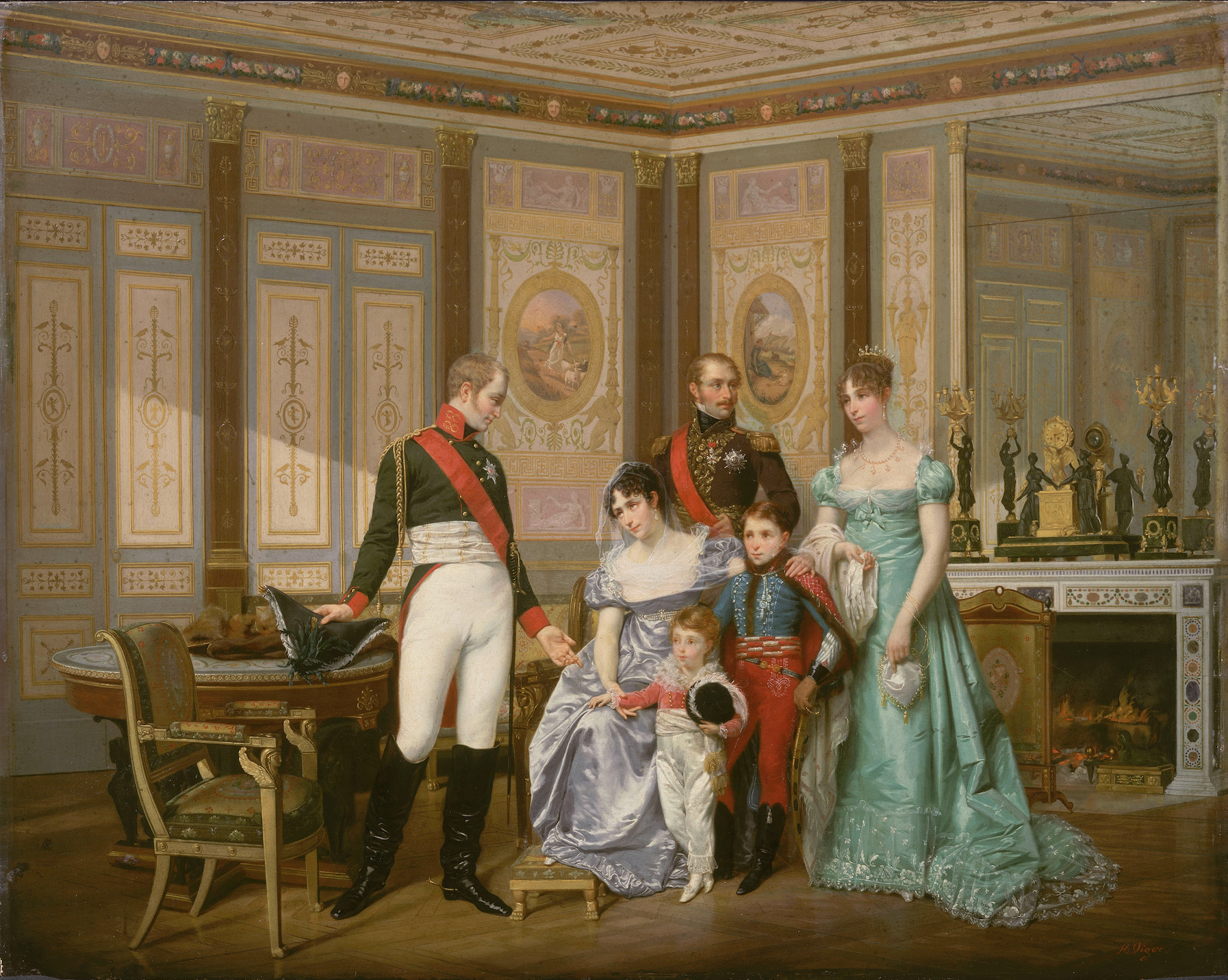 Joséphine accueillant Alexandre Ier à Malmaison avec ses proches