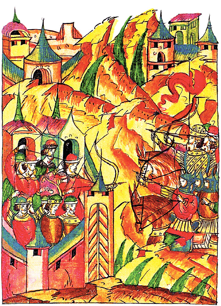 Обсадата на Смоленск (1404 г.) Миниатюра от летописа 