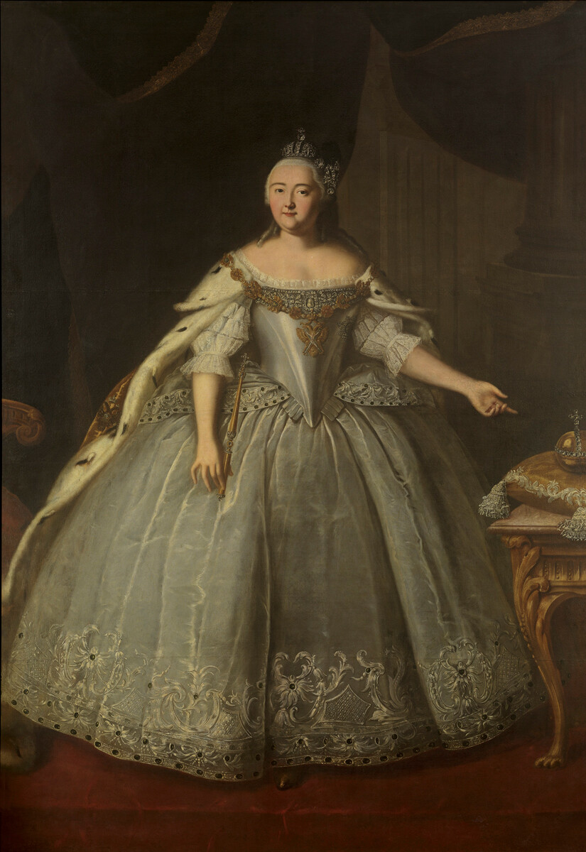 Портрет на императрица Елисавета Петровна, 1743 г., Иван Вишняков