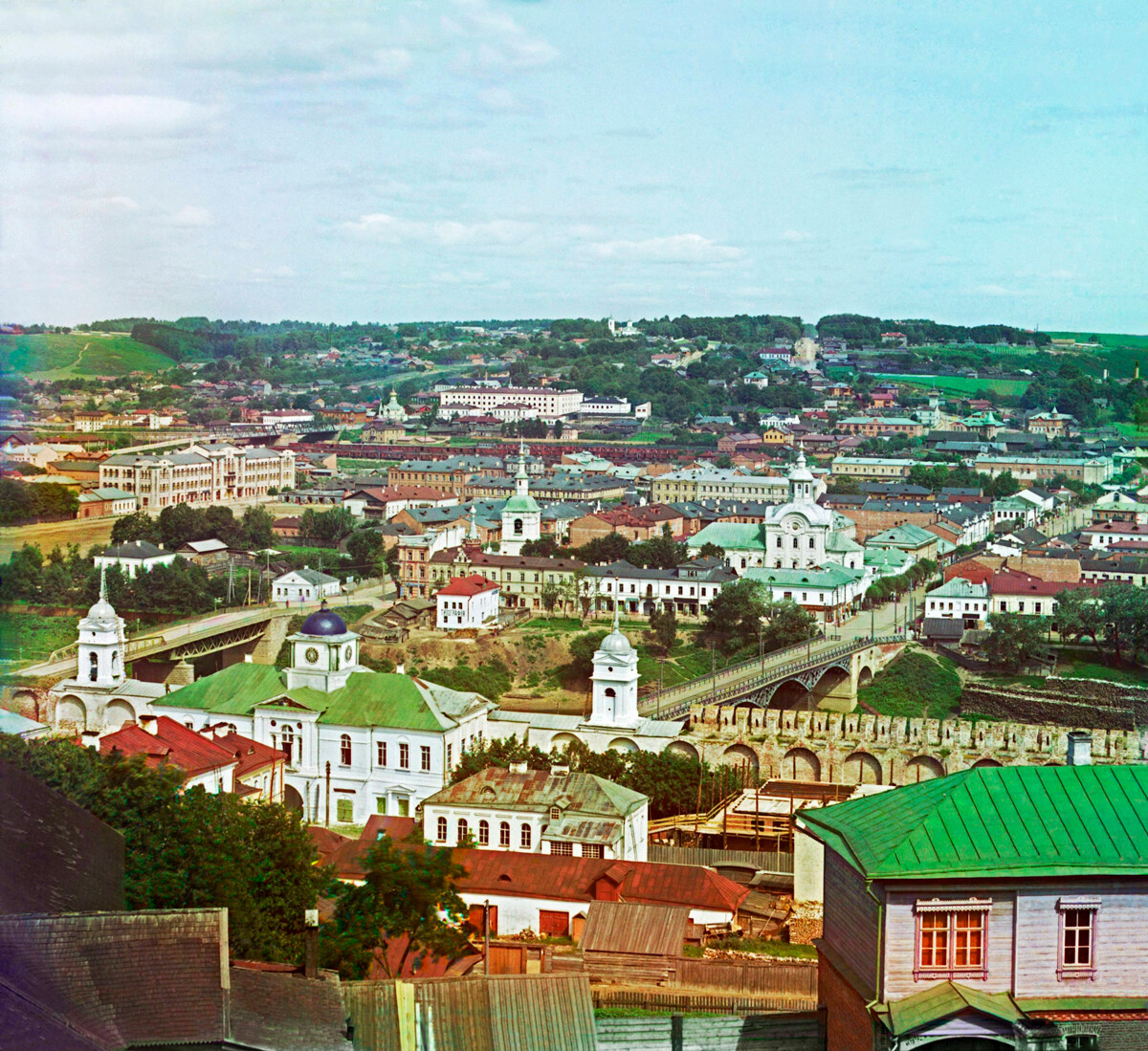 Blick auf Smolensk vom Kathedralenhügel aus, 1911 - 1912.