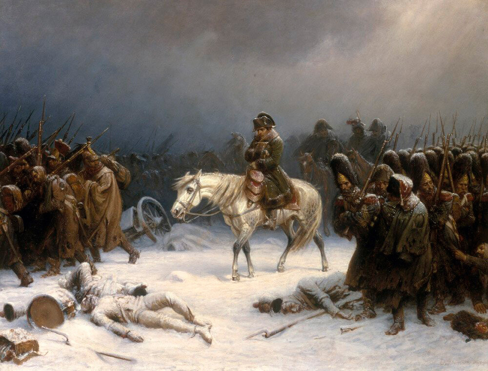Napoleons Rückzug aus Russland.