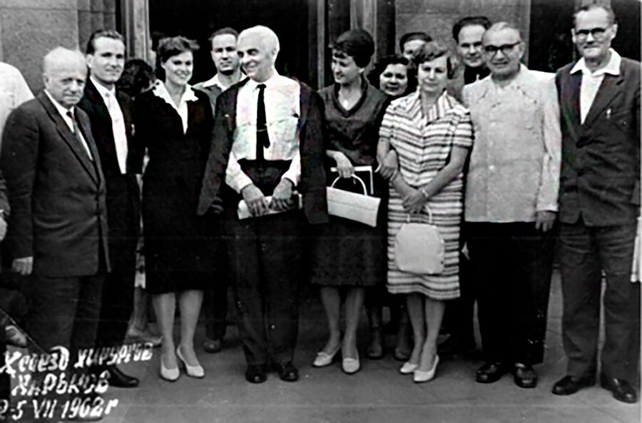 Jorov com colegas em 1962.
