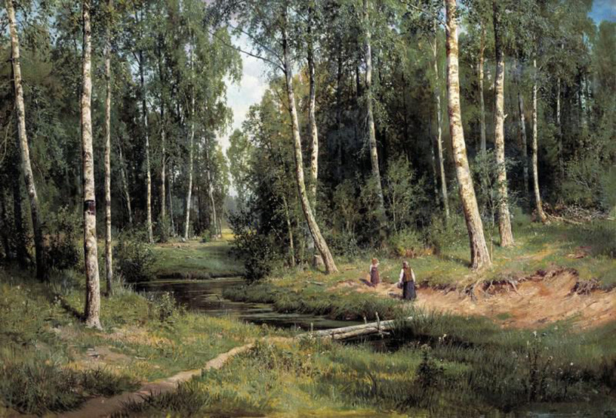 Bach in einem Birkenwald, 1883