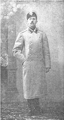 Don Jaime uniformado como praporschchik, (suboficial), 1898