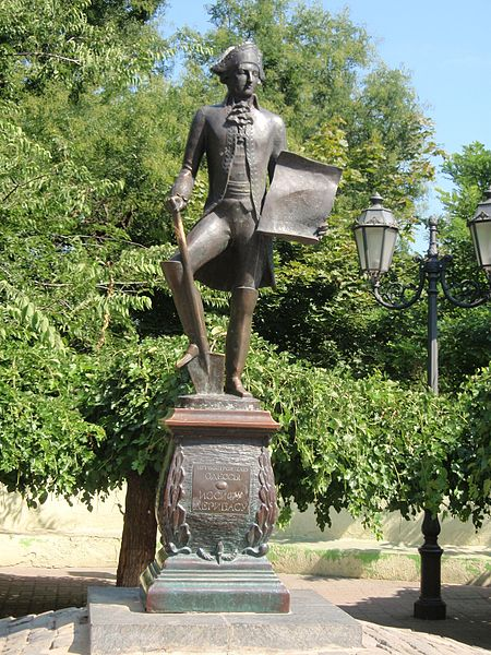 Escultura de José De Ribas ubicado en Odessa.