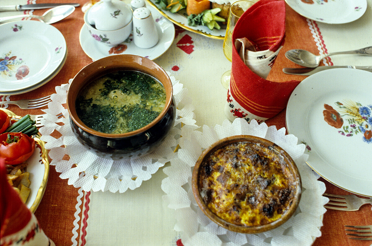 Masakan tradisional Mordovian.