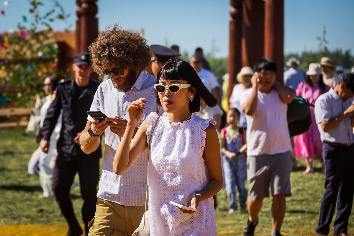 Yakut youth at the Yhyakh holiday.