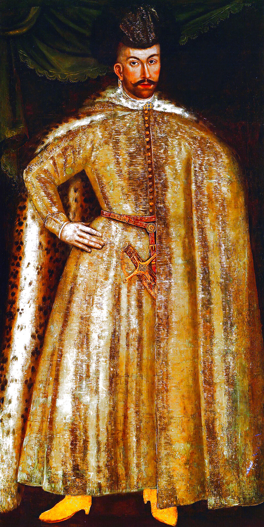 Simeon Bekbulatowitsch von einem unbekannten Maler, zweite Hälfte des 16. Jahrhunderts. Simeon Bekbulatowitsch, der Neffe der zweiten Frau des Zaren, war demnach der Neffe des Zaren.
