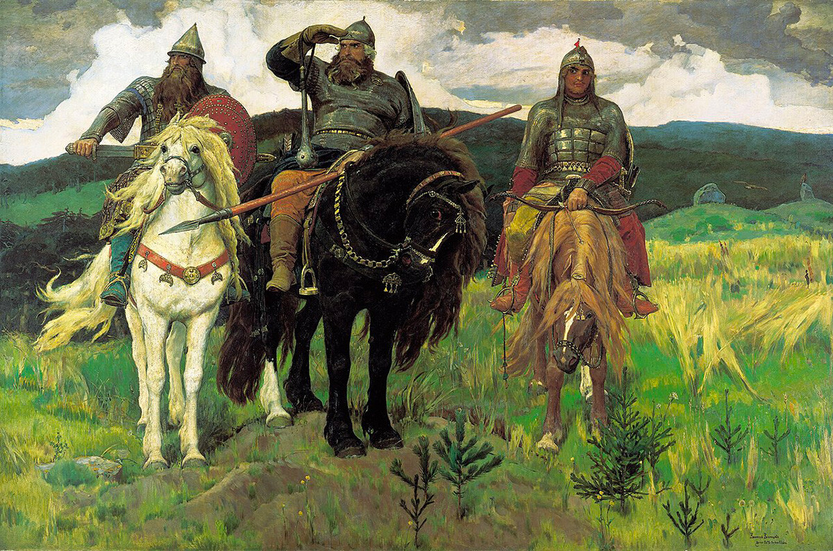 Viktor Vasnetsov. Bogatyrs (Heroes), 1898