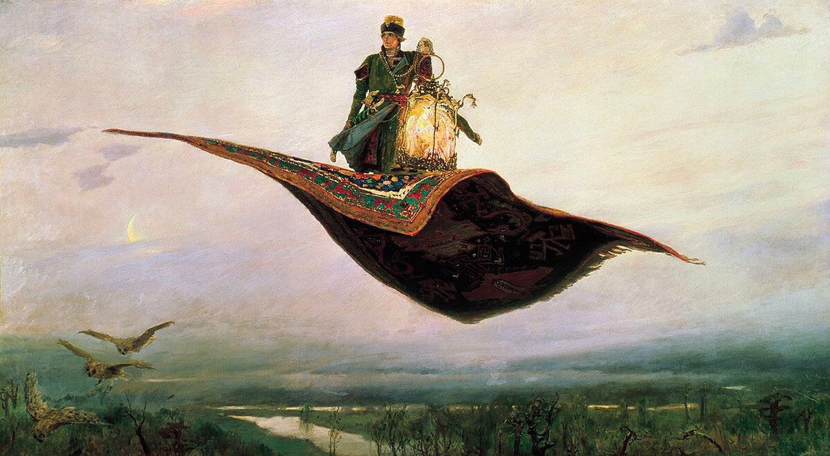 ヴィクトル・ヴァスネツォフ、『空飛ぶ絨毯』、1880年